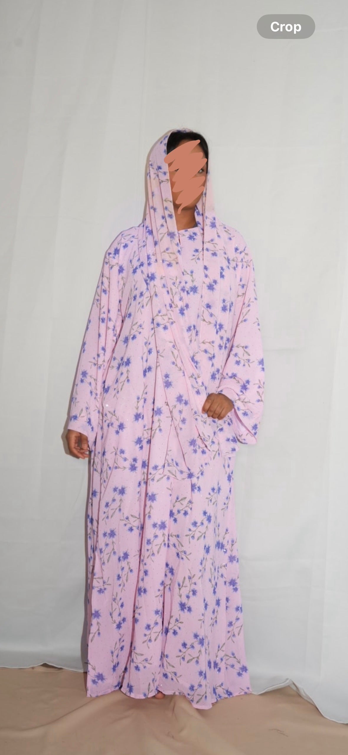 Blueberry flora - Closed Abaya