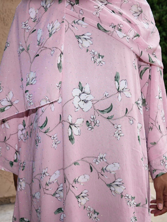 Pink Petals (Closed Abaya)