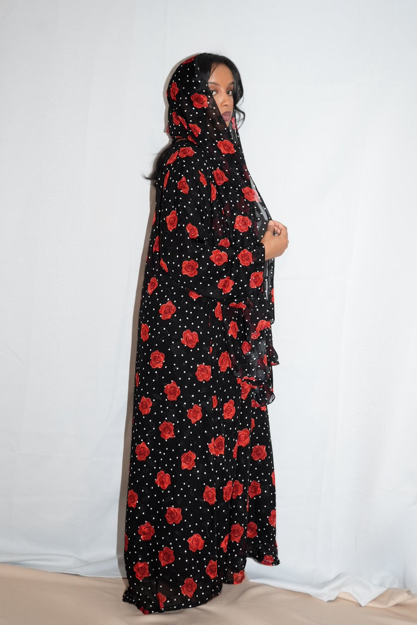 Polka Rosa - Closed Abaya